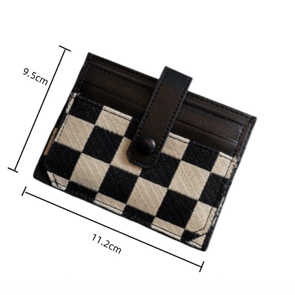 NEW Checkered Card Wallet - Picture 6 of 6